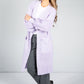 Longline Knitted Cardigan in Lilac