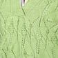 Crochet Knit Sweater Vest in Lime Green