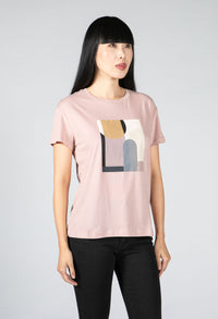 GRAPHIC PATCHWORK T-SHIRT MADE OF ORGANIC COTTON IN KINOKO