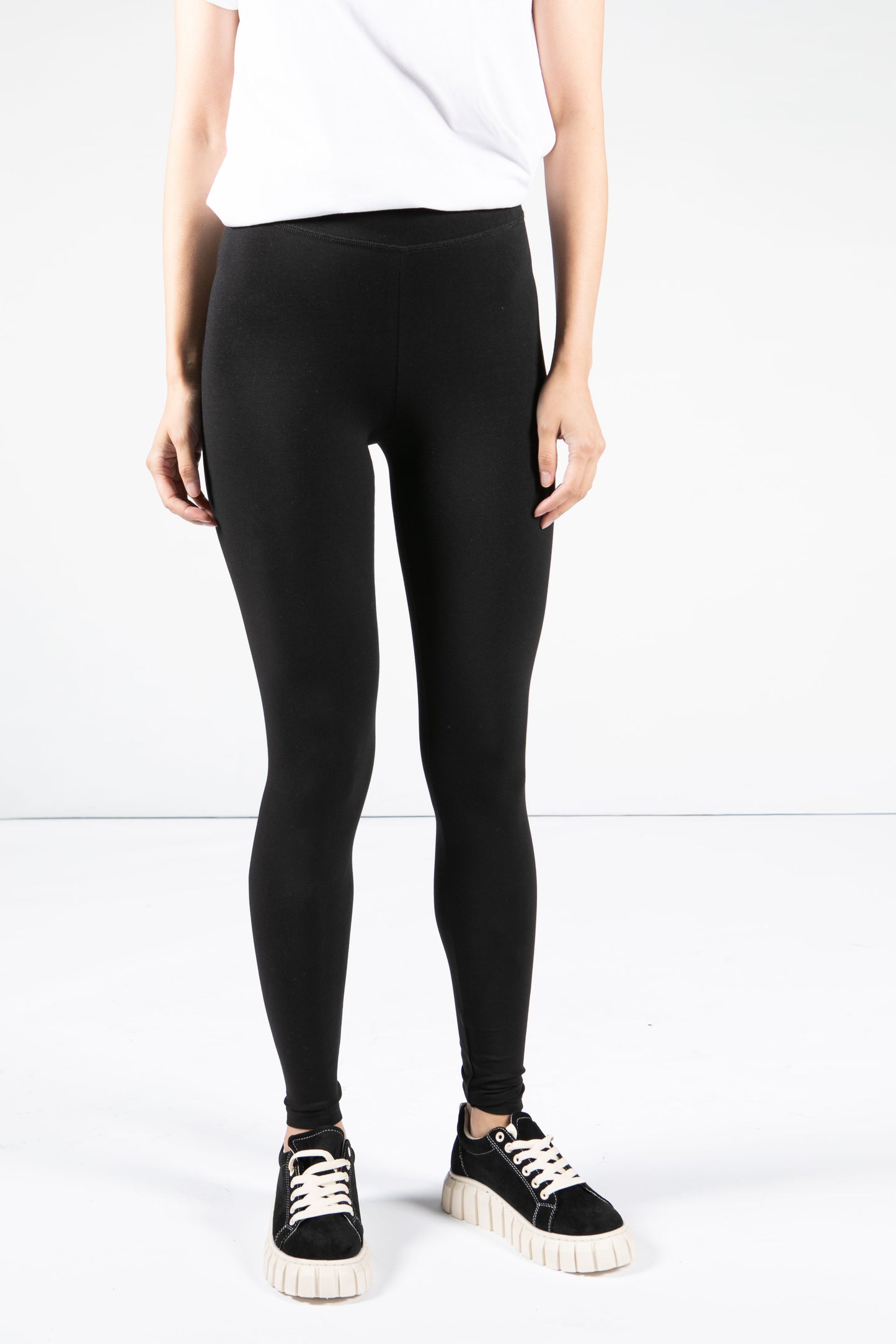 LEGGINGS MADE OF ORGANIC COTTON MIX IN BLACK