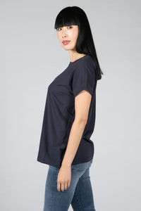 NAVY T-SHIRT MADE OF ORGANIC COTTON