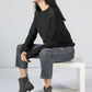 SWEATER MADE OF ORGANIC COTTON IN BLACK