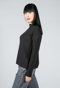 SWEATER MADE OF ORGANIC COTTON IN BLACK