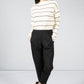 FINE STRIPES SWEATER IN OATMILK