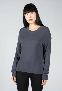 SWEATER MADE OF ORGANIC COTTON IN INDIGO