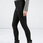 STRETCH SKINNY FIT MID WAIST JEANS IN BLACK NIGHT