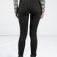 STRETCH SKINNY FIT MID WAIST JEANS IN BLACK NIGHT