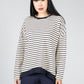 Navy and Cream Striped Top