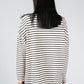 Navy and Cream Striped Top