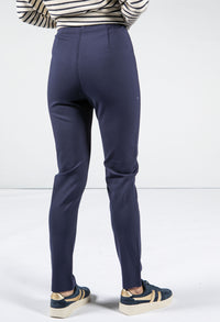 NAVY SLIM LEG PULL ON TROUSERS