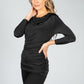 Chic Ruched Top in Black