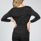 Chic Ruched Top in Black