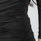 Chic Ruched Top in Black