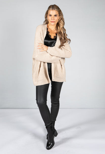 Cosy Chunky Knit Cardigan in Beige