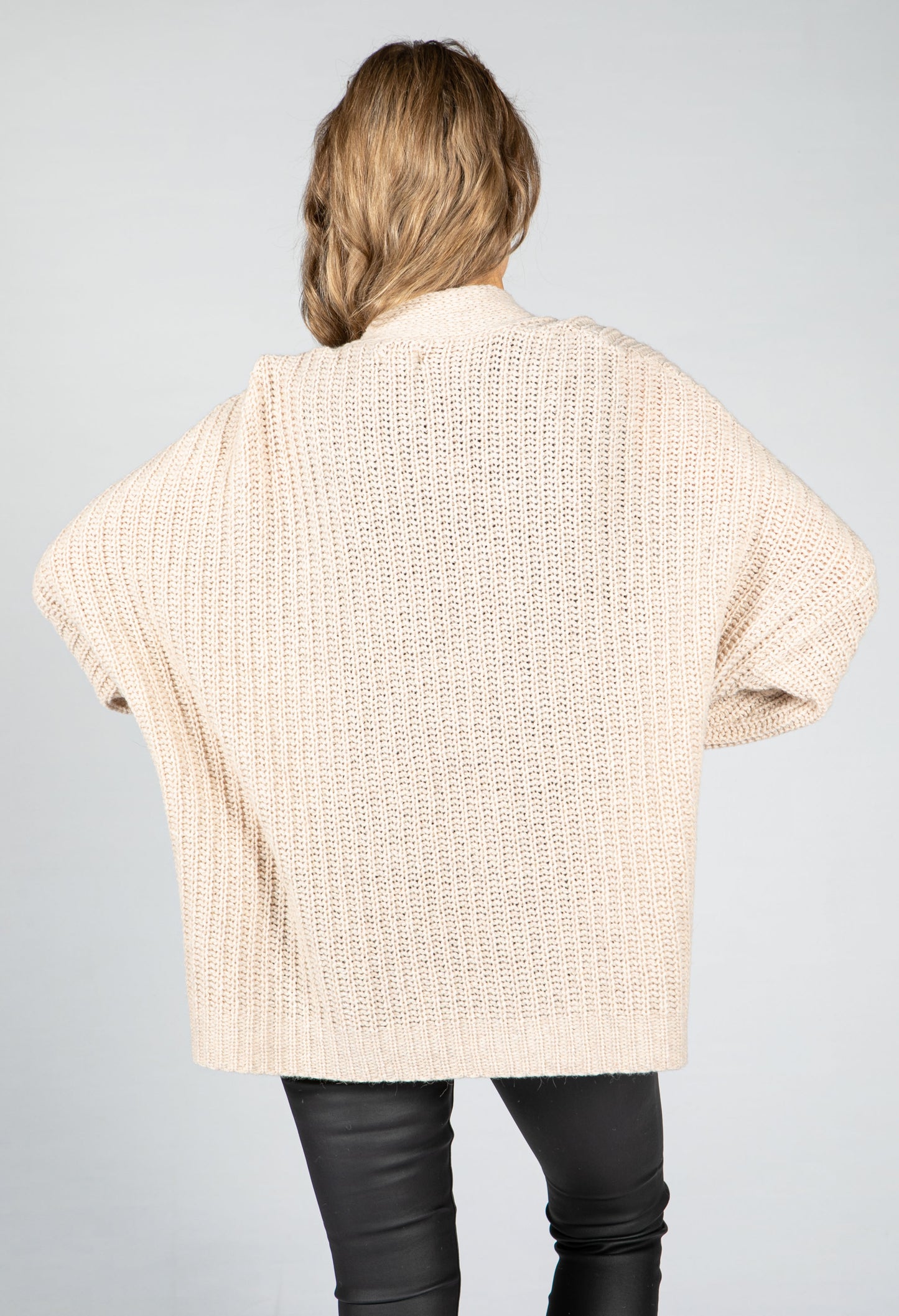 Cosy Chunky Knit Cardigan in Beige