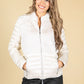 Faux Fur Quilted Jacket in Cream