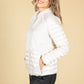 Faux Fur Quilted Jacket in Cream