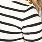 Cream Stripe Knit with Button Detail