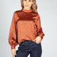 Copper Dotted Blouse