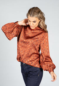 Copper Dotted Blouse