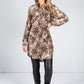 Snake Skin Printed Shirt Dress