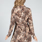 Snake Skin Printed Shirt Dress