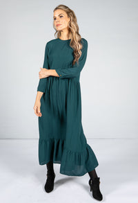 Forest Green Smock Style Dress