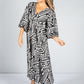 Zebra Printed Midi Dress