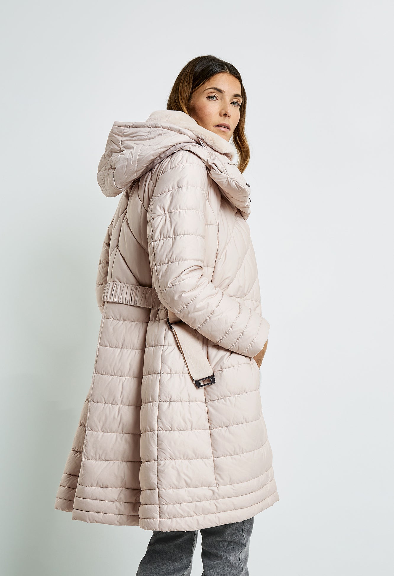 Detachable Faux Fur collared Coat