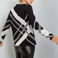 Long Sleeve Top with a Diagonal Check Pattern