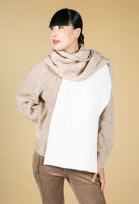 Abolta Two Tone Knitted Scarf