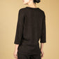 Lurex Blend Fine Knit Top in Black