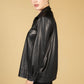 Leatherette Shirt in Black