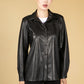 Leatherette Shirt in Black