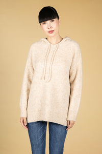 Pericia Knitted Hooded Jumper in Maple Beige