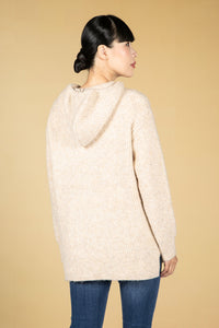 Pericia Knitted Hooded Jumper in Maple Beige