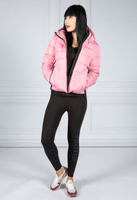 Hooded Spirit Sports Puffer Jacket in Montauk Blush