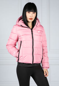 Hooded Spirit Sports Puffer Jacket in Montauk Blush