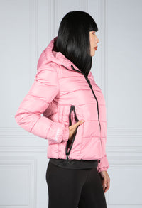 Hooded Spirit Sports Puffer Jacket in Montauk Blush