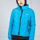 Non Hooded Sports Puffer Jacket in Aqua