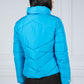 Non Hooded Sports Puffer Jacket in Aqua