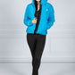 Non Hooded Sports Puffer Jacket in Aqua