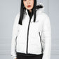 Hooded Spirit Sports Puffer Jacket in White