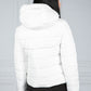 Hooded Spirit Sports Puffer Jacket in White