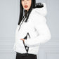 Hooded Spirit Sports Puffer Jacket in White