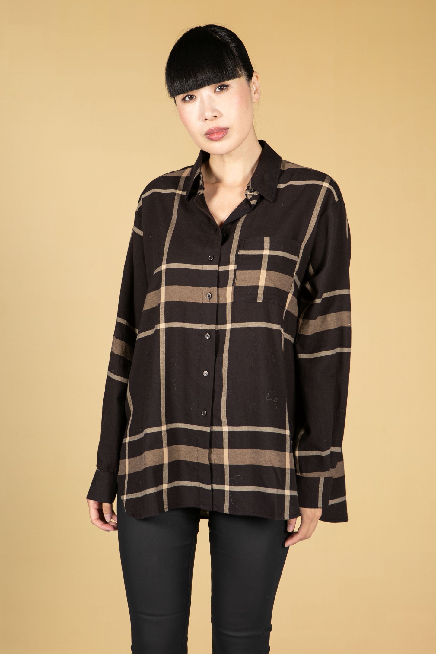 Fineli Check shirt in Truffle