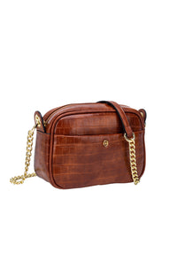 Zircon Croc Effect Box Bag -1