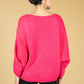 Bright Pink Star Jewelled Knit