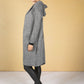 Long Line Knitted Star Cardigan in Mid Grey