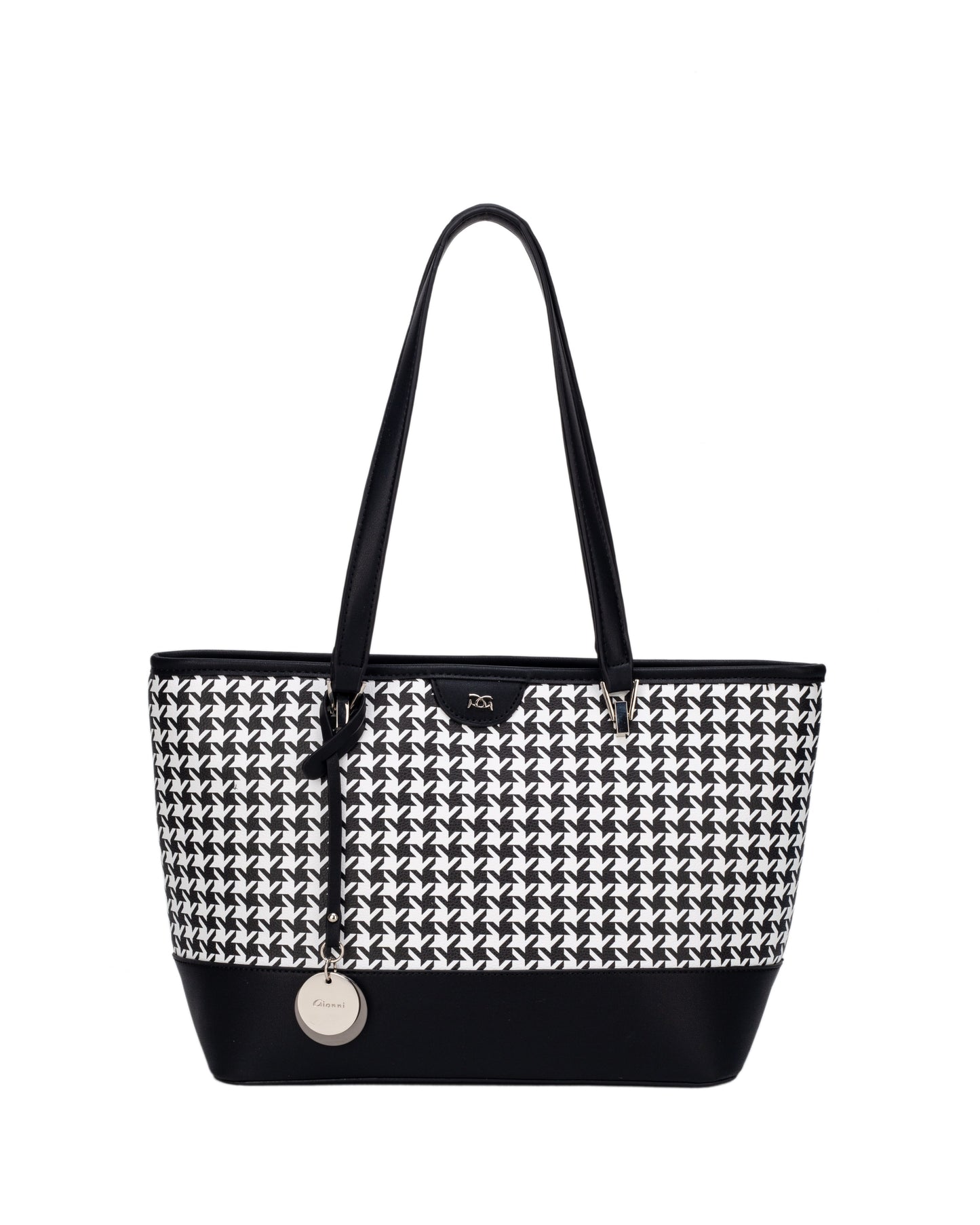 Pessa Shopper Houndstooth Bag